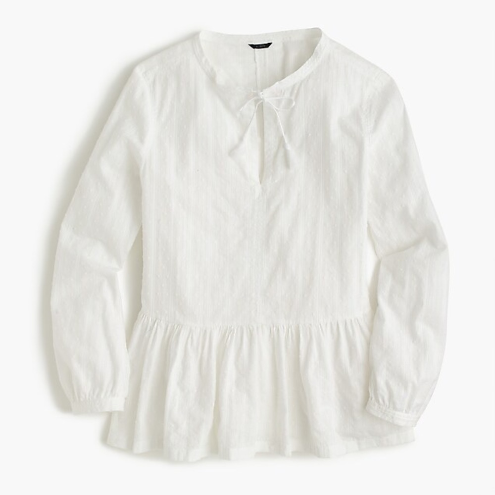 White Tassel peplum top